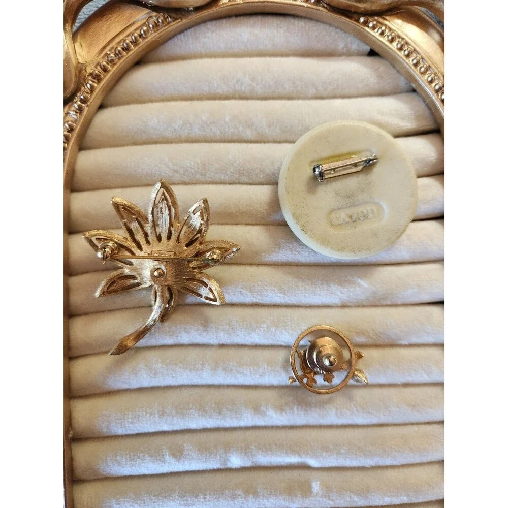 3 avon brooches lot vintage